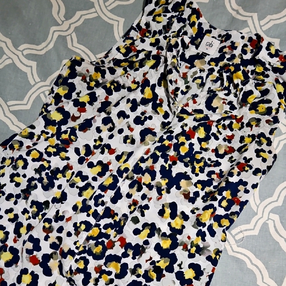 Cabi Floral Sleeveless Blouse